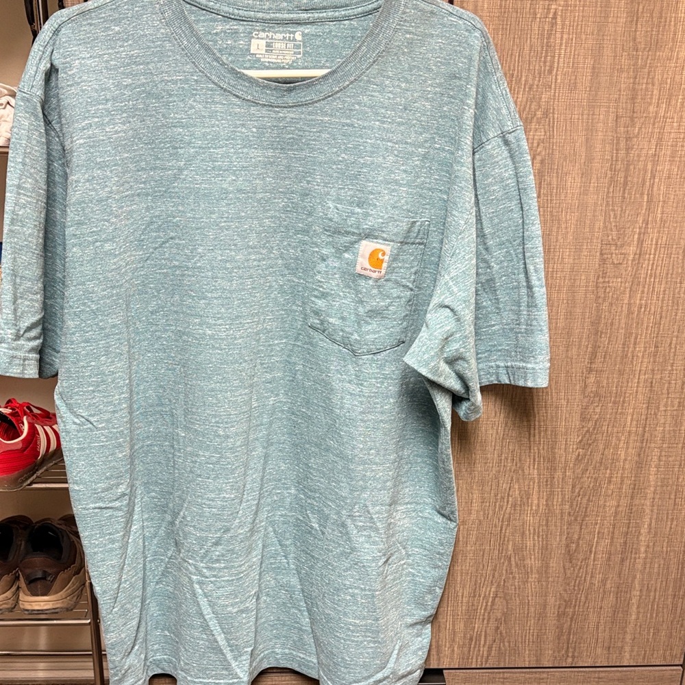 Carhartt Men's Heather Blue Short Sleeve Tee - Picture 3 of 5